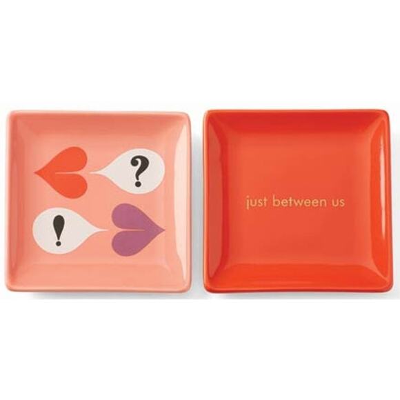 Kate Spade Sweet Talk Just Between Us Jewelry Tray Set of 2 NIB - Picture 9 of 9